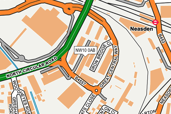 NW10 0AB map - OS OpenMap – Local (Ordnance Survey) NW10 0AB map - OS OpenMap – Local (Ordnance Survey)