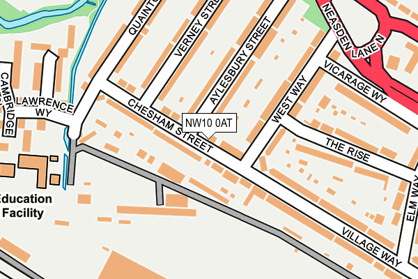 NW10 0AT map - OS OpenMap – Local (Ordnance Survey) NW10 0AT map - OS OpenMap – Local (Ordnance Survey)