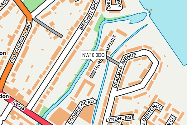 NW10 0DQ map - OS OpenMap – Local (Ordnance Survey)