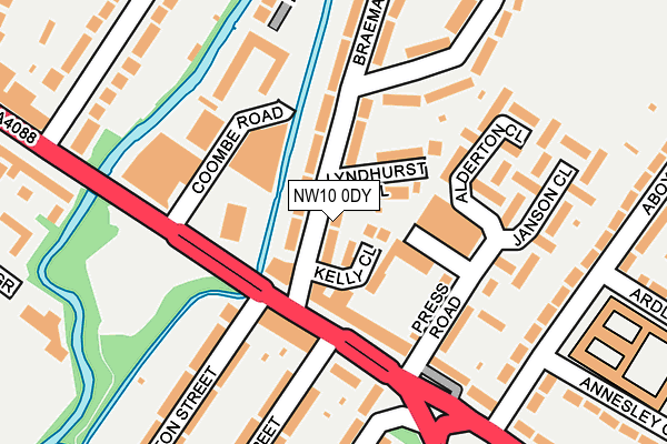 NW10 0DY map - OS OpenMap – Local (Ordnance Survey) NW10 0DY map - OS OpenMap – Local (Ordnance Survey)