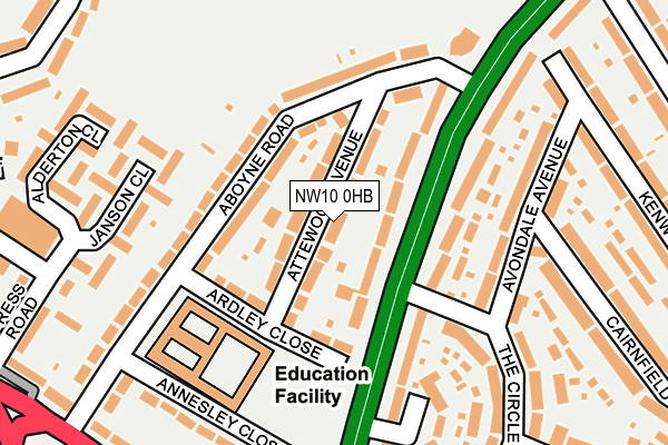 NW10 0HB map - OS OpenMap – Local (Ordnance Survey) NW10 0HB map - OS OpenMap – Local (Ordnance Survey)