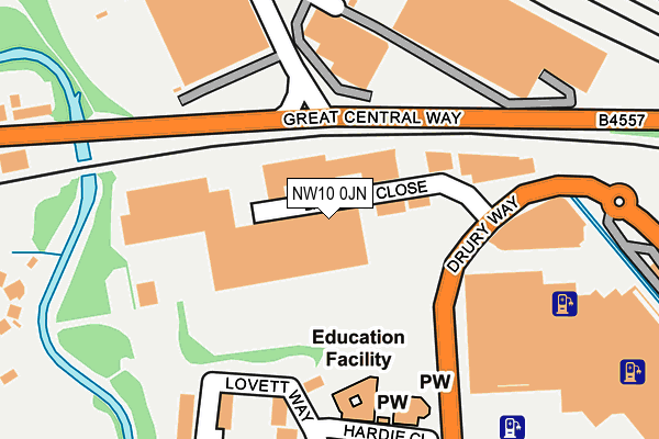 NW10 0JN map - OS OpenMap – Local (Ordnance Survey)
