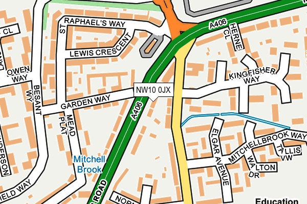 NW10 0JX map - OS OpenMap – Local (Ordnance Survey) NW10 0JX map - OS OpenMap – Local (Ordnance Survey)
