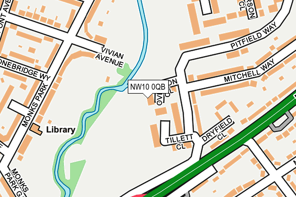 NW10 0QB map - OS OpenMap – Local (Ordnance Survey) NW10 0QB map - OS OpenMap – Local (Ordnance Survey)