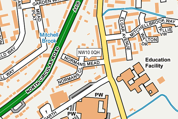 NW10 0QH map - OS OpenMap – Local (Ordnance Survey) NW10 0QH map - OS OpenMap – Local (Ordnance Survey)