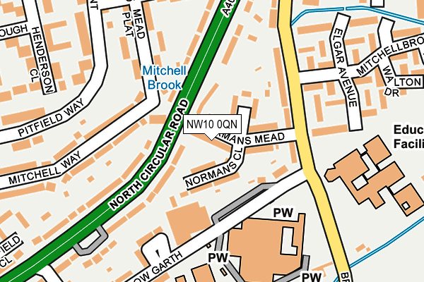 NW10 0QN map - OS OpenMap – Local (Ordnance Survey) NW10 0QN map - OS OpenMap – Local (Ordnance Survey)