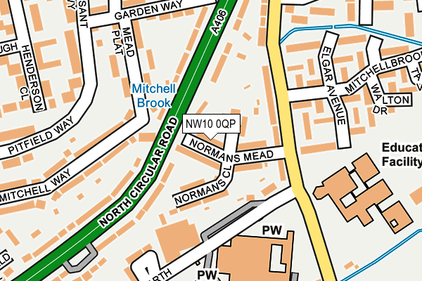 NW10 0QP map - OS OpenMap – Local (Ordnance Survey)