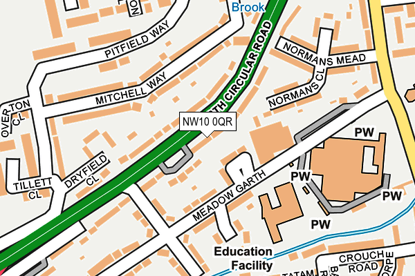 NW10 0QR map - OS OpenMap – Local (Ordnance Survey)