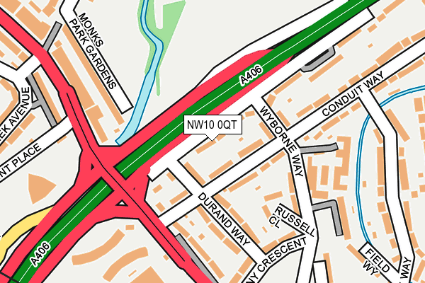 NW10 0QT map - OS OpenMap – Local (Ordnance Survey) NW10 0QT map - OS OpenMap – Local (Ordnance Survey)