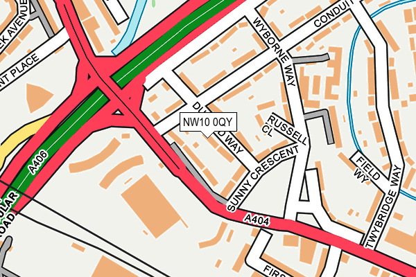 NW10 0QY map - OS OpenMap – Local (Ordnance Survey)