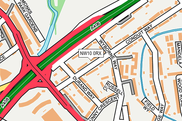 NW10 0RX map - OS OpenMap – Local (Ordnance Survey) NW10 0RX map - OS OpenMap – Local (Ordnance Survey)