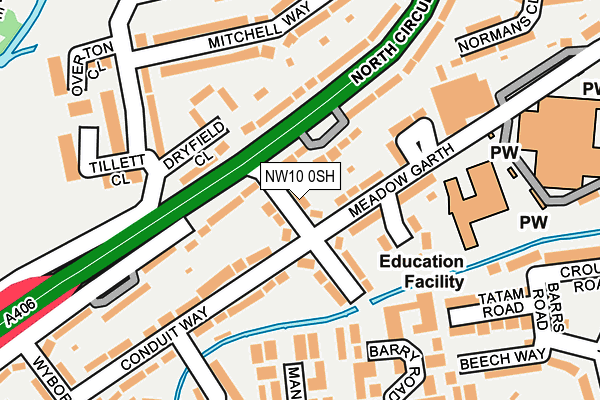 NW10 0SH map - OS OpenMap – Local (Ordnance Survey) NW10 0SH map - OS OpenMap – Local (Ordnance Survey)