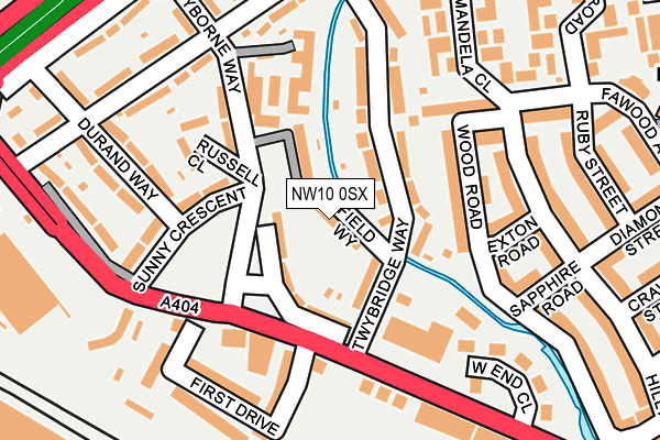NW10 0SX map - OS OpenMap – Local (Ordnance Survey) NW10 0SX map - OS OpenMap – Local (Ordnance Survey)
