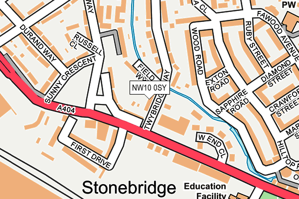 NW10 0SY map - OS OpenMap – Local (Ordnance Survey) NW10 0SY map - OS OpenMap – Local (Ordnance Survey)