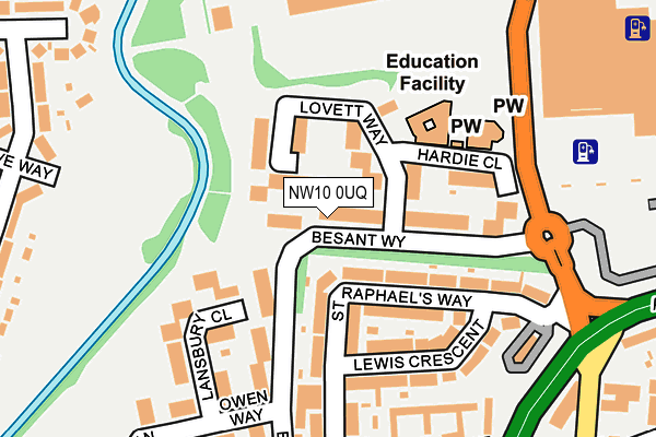 NW10 0UQ map - OS OpenMap – Local (Ordnance Survey)