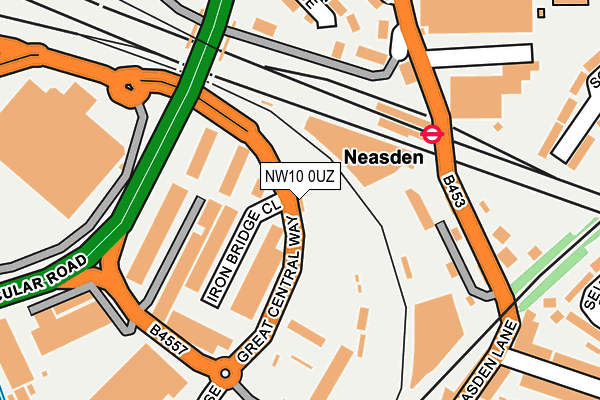 NW10 0UZ map - OS OpenMap – Local (Ordnance Survey)