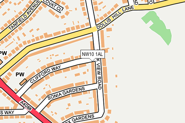NW10 1AL map - OS OpenMap – Local (Ordnance Survey) NW10 1AL map - OS OpenMap – Local (Ordnance Survey)