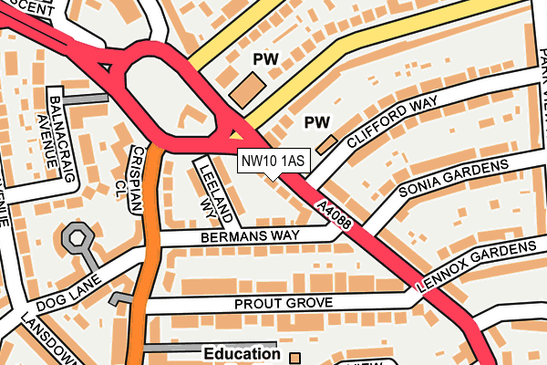 NW10 1AS map - OS OpenMap – Local (Ordnance Survey) NW10 1AS map - OS OpenMap – Local (Ordnance Survey)