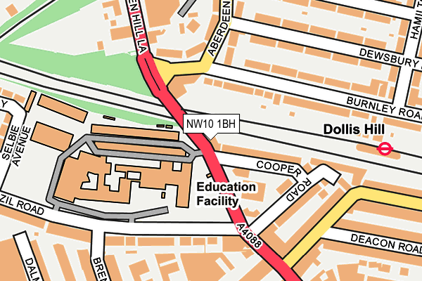 NW10 1BH map - OS OpenMap – Local (Ordnance Survey) NW10 1BH map - OS OpenMap – Local (Ordnance Survey)