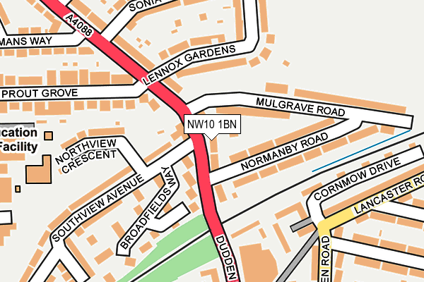 NW10 1BN map - OS OpenMap – Local (Ordnance Survey) NW10 1BN map - OS OpenMap – Local (Ordnance Survey)