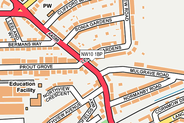 NW10 1BP map - OS OpenMap – Local (Ordnance Survey) NW10 1BP map - OS OpenMap – Local (Ordnance Survey)