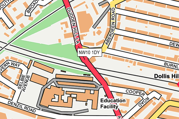 NW10 1DY map - OS OpenMap – Local (Ordnance Survey) NW10 1DY map - OS OpenMap – Local (Ordnance Survey)