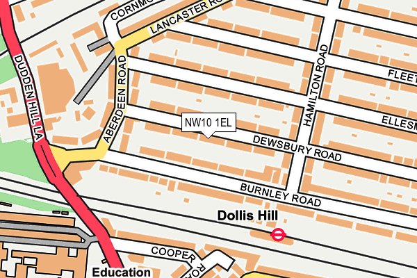 NW10 1EL map - OS OpenMap – Local (Ordnance Survey) NW10 1EL map - OS OpenMap – Local (Ordnance Survey)