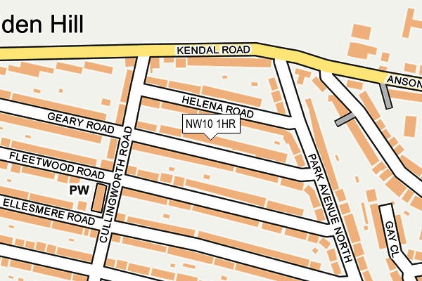 NW10 1HR map - OS OpenMap – Local (Ordnance Survey) NW10 1HR map - OS OpenMap – Local (Ordnance Survey)
