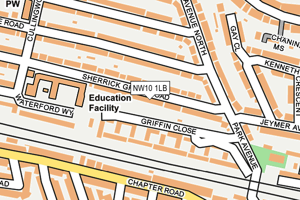 NW10 1LB map - OS OpenMap – Local (Ordnance Survey) NW10 1LB map - OS OpenMap – Local (Ordnance Survey)