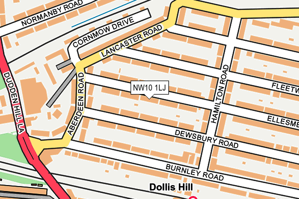 NW10 1LJ map - OS OpenMap – Local (Ordnance Survey)