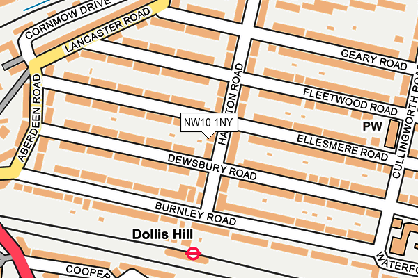 NW10 1NY map - OS OpenMap – Local (Ordnance Survey) NW10 1NY map - OS OpenMap – Local (Ordnance Survey)