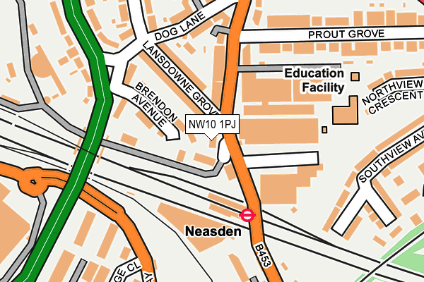 NW10 1PJ map - OS OpenMap – Local (Ordnance Survey) NW10 1PJ map - OS OpenMap – Local (Ordnance Survey)