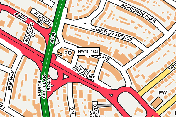 NW10 1QJ map - OS OpenMap – Local (Ordnance Survey) NW10 1QJ map - OS OpenMap – Local (Ordnance Survey)