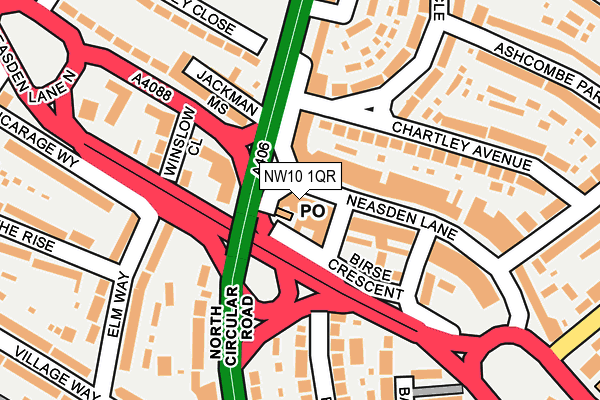 NW10 1QR map - OS OpenMap – Local (Ordnance Survey) NW10 1QR map - OS OpenMap – Local (Ordnance Survey)