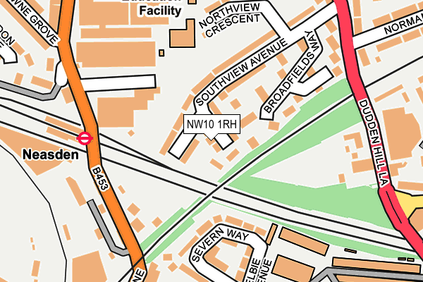 NW10 1RH map - OS OpenMap – Local (Ordnance Survey) NW10 1RH map - OS OpenMap – Local (Ordnance Survey)