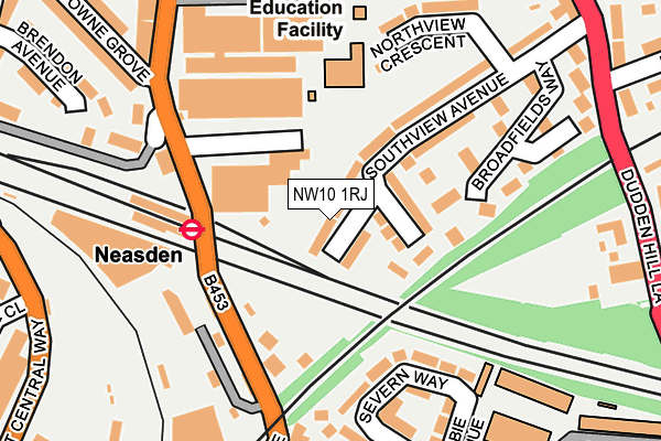 NW10 1RJ map - OS OpenMap – Local (Ordnance Survey) NW10 1RJ map - OS OpenMap – Local (Ordnance Survey)