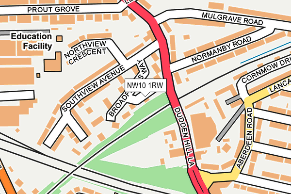 NW10 1RW map - OS OpenMap – Local (Ordnance Survey) NW10 1RW map - OS OpenMap – Local (Ordnance Survey)