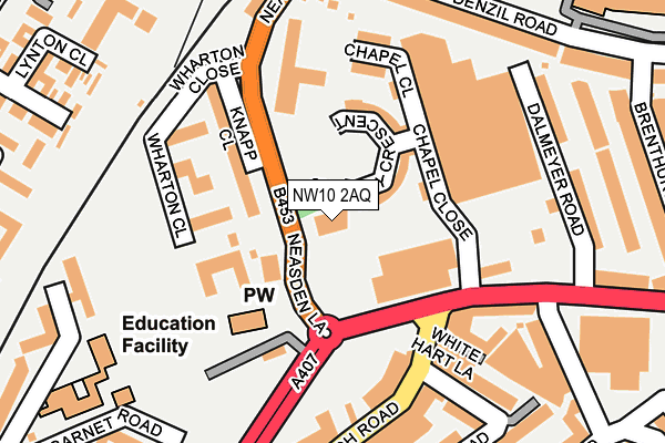NW10 2AQ map - OS OpenMap – Local (Ordnance Survey) NW10 2AQ map - OS OpenMap – Local (Ordnance Survey)