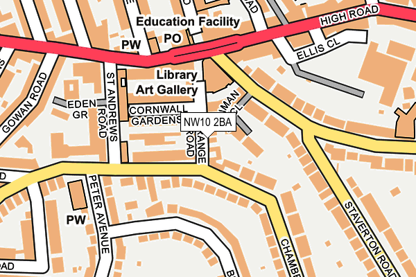NW10 2BA map - OS OpenMap – Local (Ordnance Survey) NW10 2BA map - OS OpenMap – Local (Ordnance Survey)