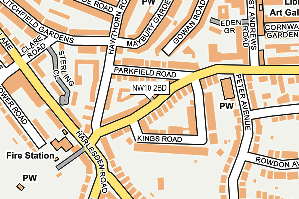 NW10 2BD map - OS OpenMap – Local (Ordnance Survey) NW10 2BD map - OS OpenMap – Local (Ordnance Survey)