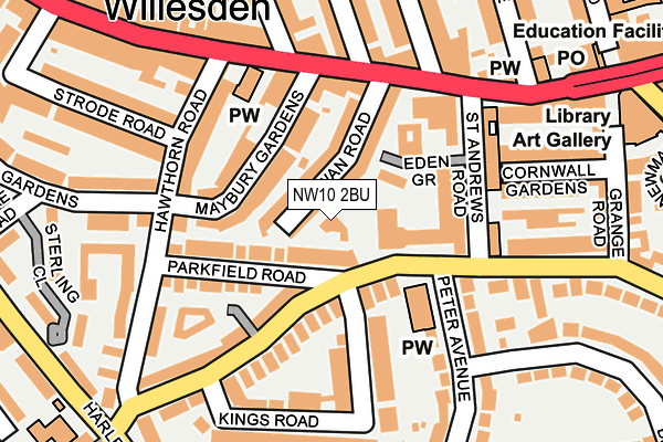 NW10 2BU map - OS OpenMap – Local (Ordnance Survey) NW10 2BU map - OS OpenMap – Local (Ordnance Survey)