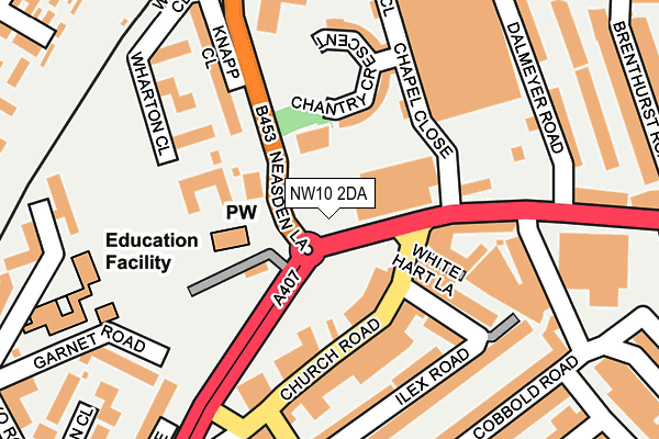 NW10 2DA map - OS OpenMap – Local (Ordnance Survey) NW10 2DA map - OS OpenMap – Local (Ordnance Survey)