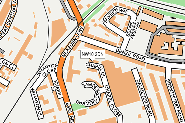 NW10 2DN map - OS OpenMap – Local (Ordnance Survey) NW10 2DN map - OS OpenMap – Local (Ordnance Survey)