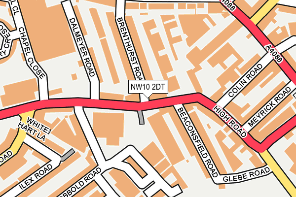 NW10 2DT map - OS OpenMap – Local (Ordnance Survey) NW10 2DT map - OS OpenMap – Local (Ordnance Survey)
