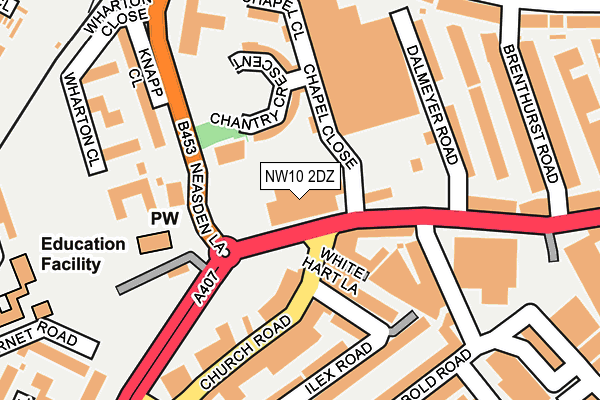 NW10 2DZ map - OS OpenMap – Local (Ordnance Survey) NW10 2DZ map - OS OpenMap – Local (Ordnance Survey)