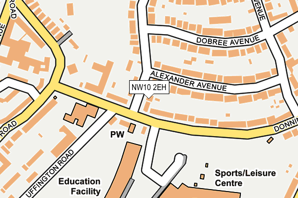 NW10 2EH map - OS OpenMap – Local (Ordnance Survey) NW10 2EH map - OS OpenMap – Local (Ordnance Survey)