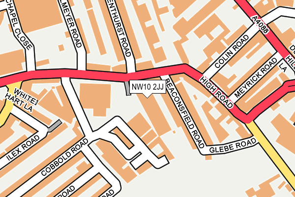 NW10 2JJ map - OS OpenMap – Local (Ordnance Survey) NW10 2JJ map - OS OpenMap – Local (Ordnance Survey)
