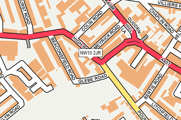 NW10 2JR map - OS OpenMap – Local (Ordnance Survey) NW10 2JR map - OS OpenMap – Local (Ordnance Survey)