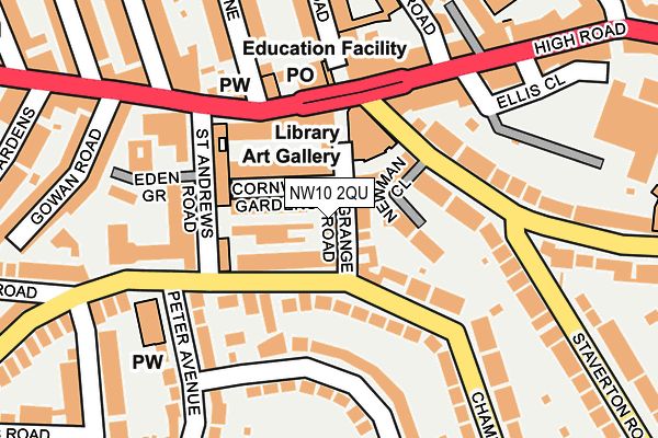 NW10 2QU map - OS OpenMap – Local (Ordnance Survey) NW10 2QU map - OS OpenMap – Local (Ordnance Survey)
