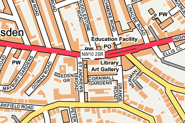NW10 2SR map - OS OpenMap – Local (Ordnance Survey) NW10 2SR map - OS OpenMap – Local (Ordnance Survey)